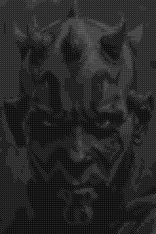 Darth Maul 5 Dice Art- Handcrafted Dice Mosaic using 10,000+ Dice, Two Size Options