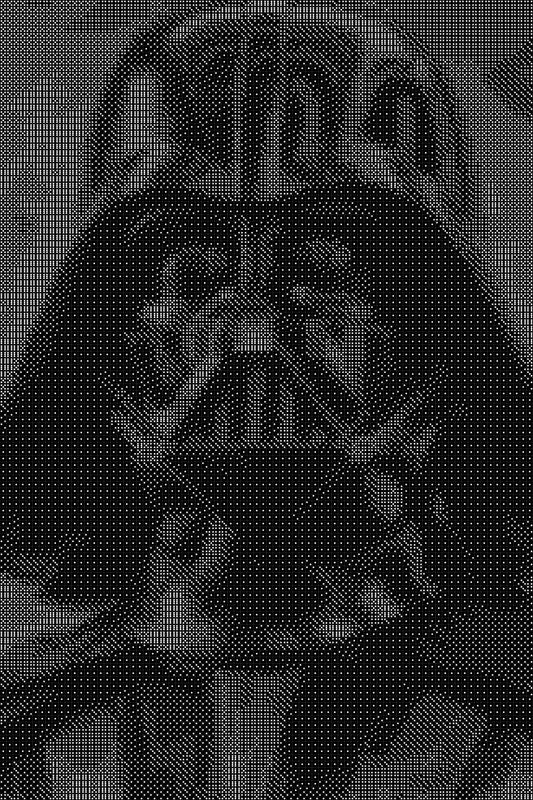 Darth Vader 12 Dice Art- Handcrafted Dice Mosaic using 10,000+ Dice, Two Size Options