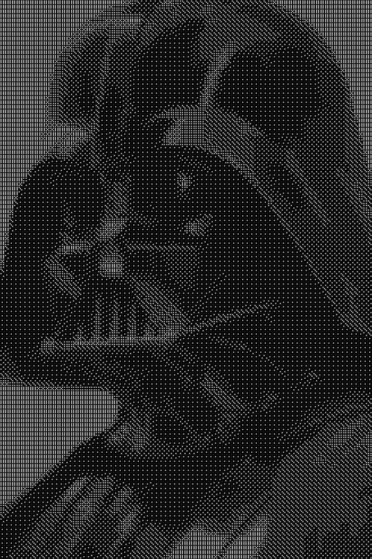 Darth Vader 16 Dice Art- Handcrafted Dice Mosaic using 10,000+ Dice, Two Size Options