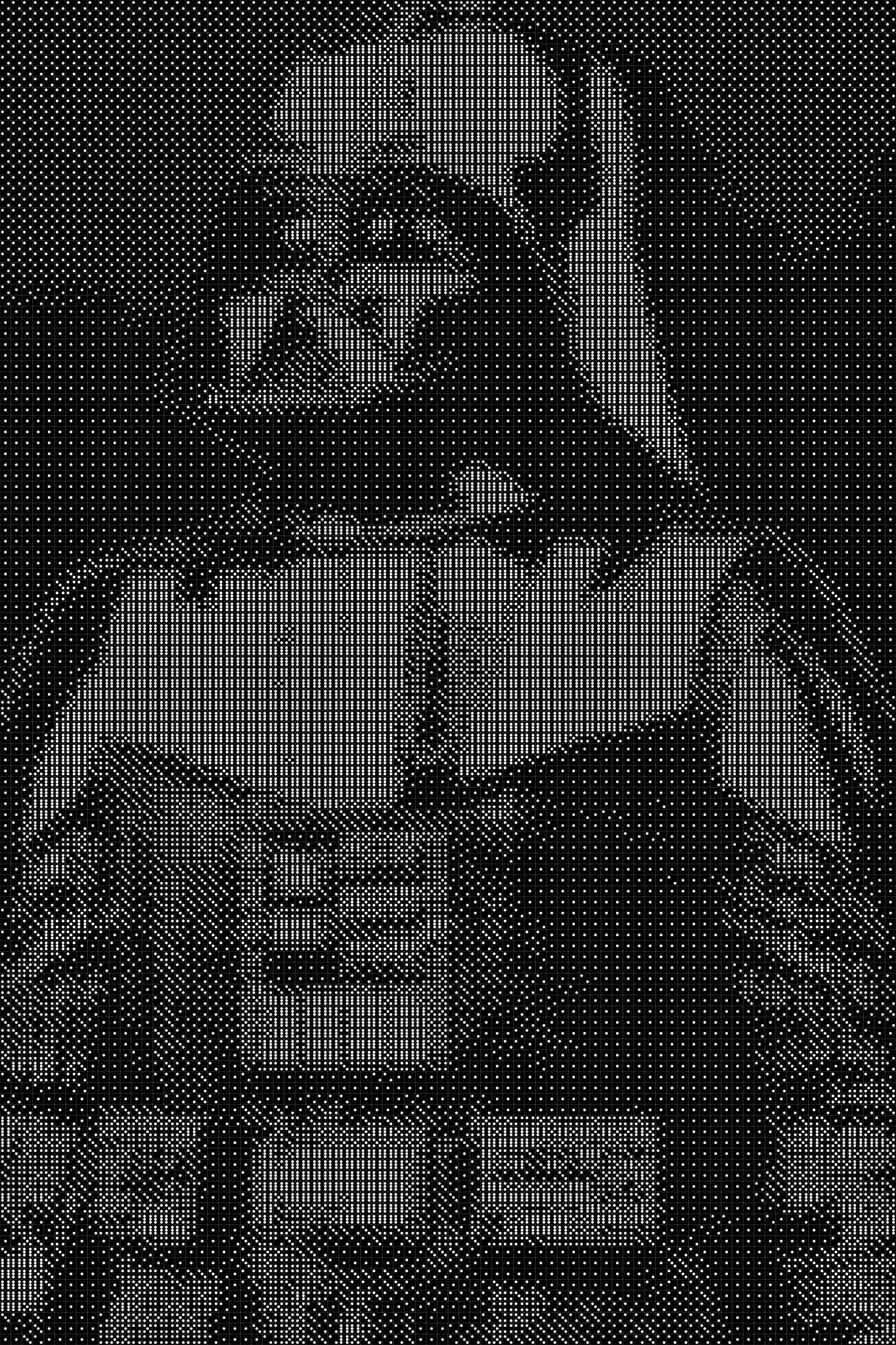 Darth Vader 17 Dice Art- Handcrafted Dice Mosaic using 10,000+ Dice, Two Size Options