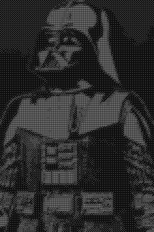 Darth Vader 17 Dice Art- Handcrafted Dice Mosaic using 10,000+ Dice, Two Size Options