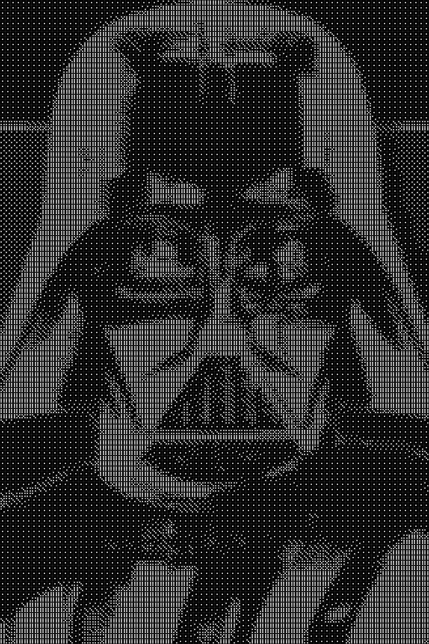 Darth Vader 18 Dice Art- Handcrafted Dice Mosaic using 10,000+ Dice, Two Size Options