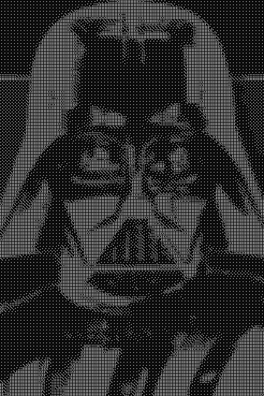 Darth Vader 18 Dice Art- Handcrafted Dice Mosaic using 10,000+ Dice, Two Size Options