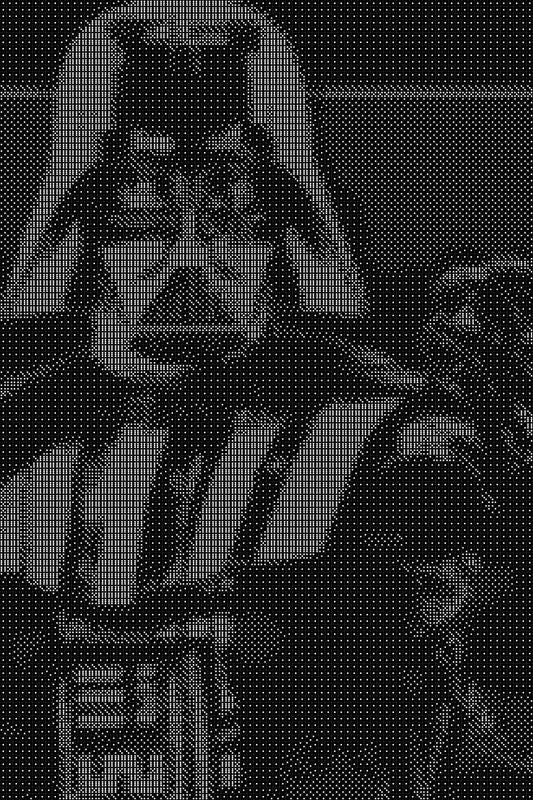 Darth Vader 19 Dice Art- Handcrafted Dice Mosaic using 10,000+ Dice, Two Size Options