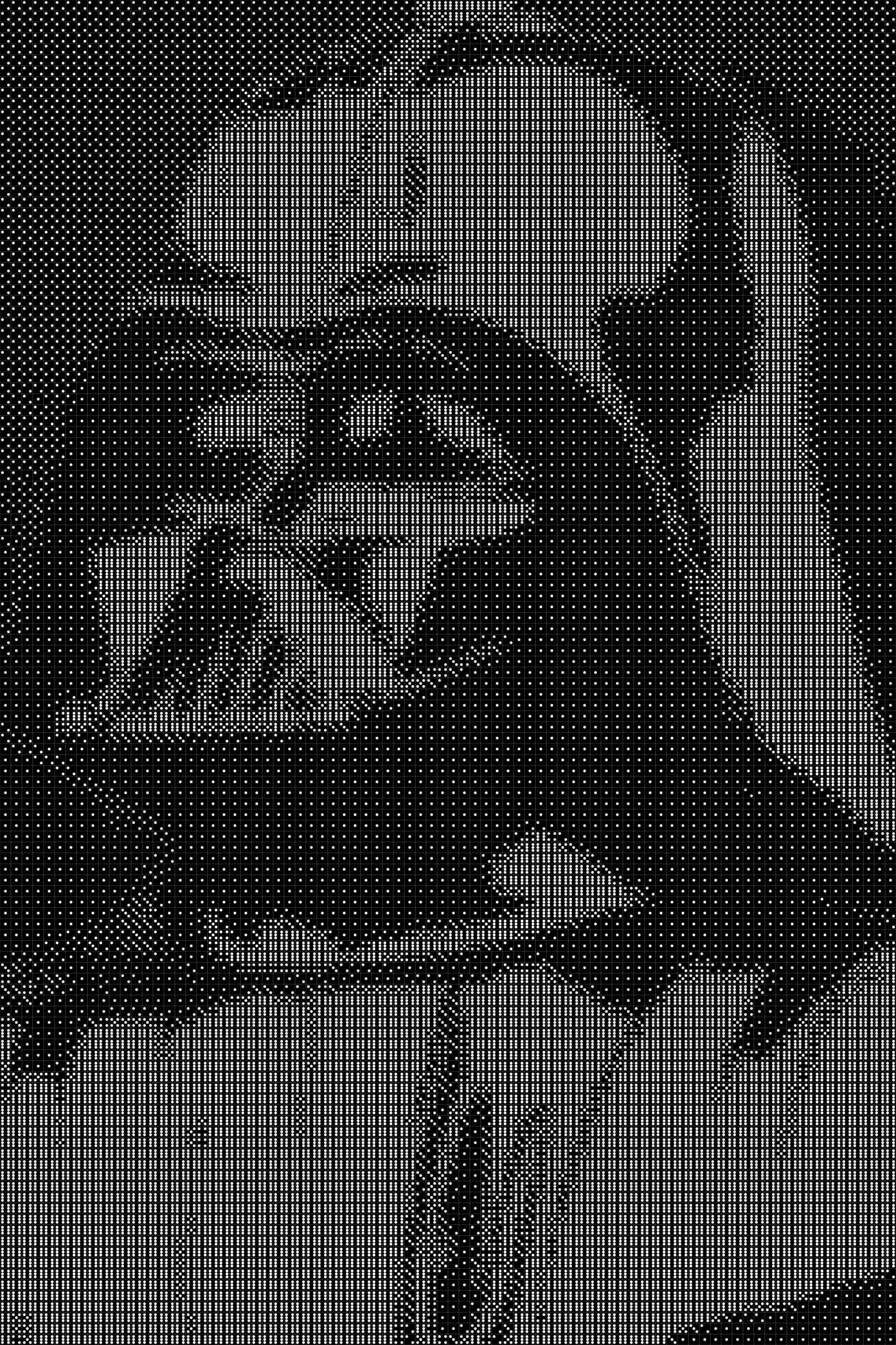 Darth Vader 20 Dice Art- Handcrafted Dice Mosaic using 10,000+ Dice, Two Size Options