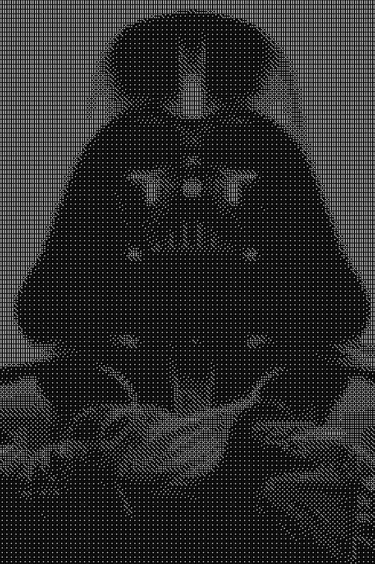 Darth Vader 3 Dice Art- Handcrafted Dice Mosaic using 10,000+ Dice, Two Size Options
