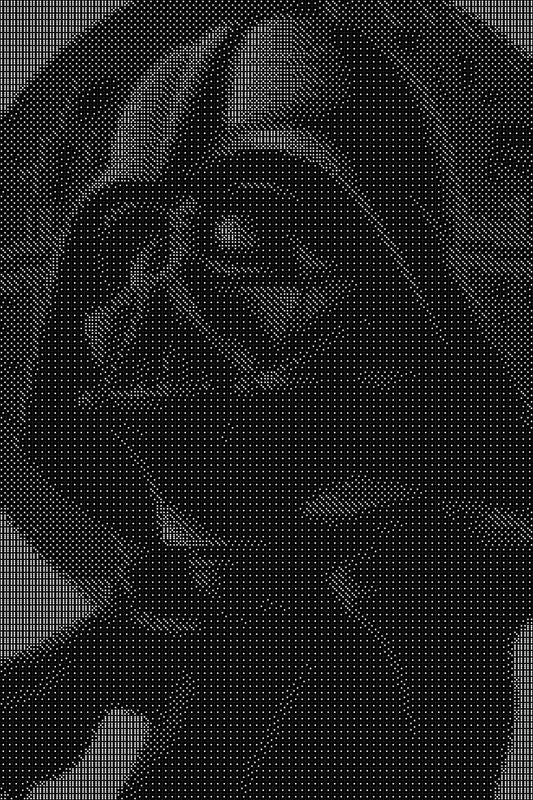 Darth Vader 4 Dice Art- Handcrafted Dice Mosaic using 10,000+ Dice, Two Size Options