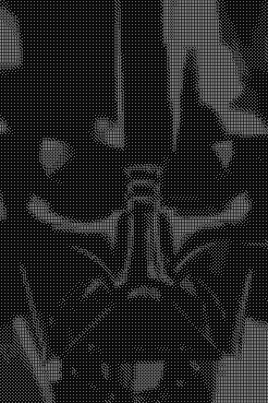 Darth Vader 5 Dice Art- Handcrafted Dice Mosaic using 10,000+ Dice, Two Size Options