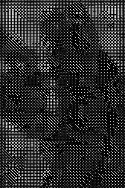 Deadpool 5 Dice Art- Handcrafted Dice Mosaic using 10,000+ Dice, Two Size Options