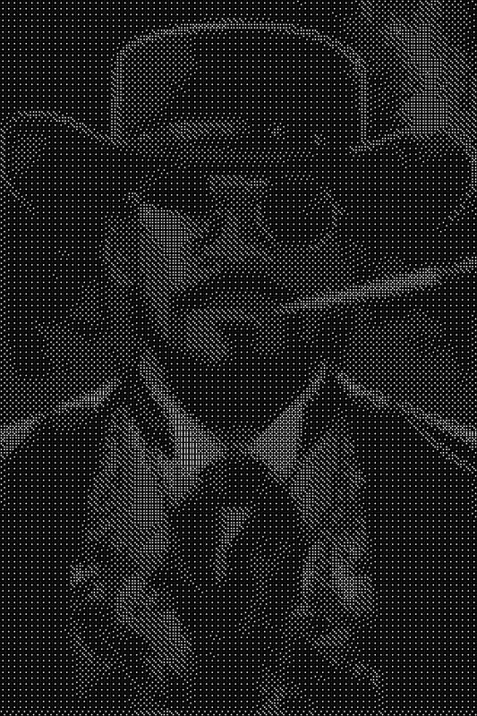 Django Dice Art- Handcrafted Dice Mosaic using 10,000+ Dice, Two Size Options
