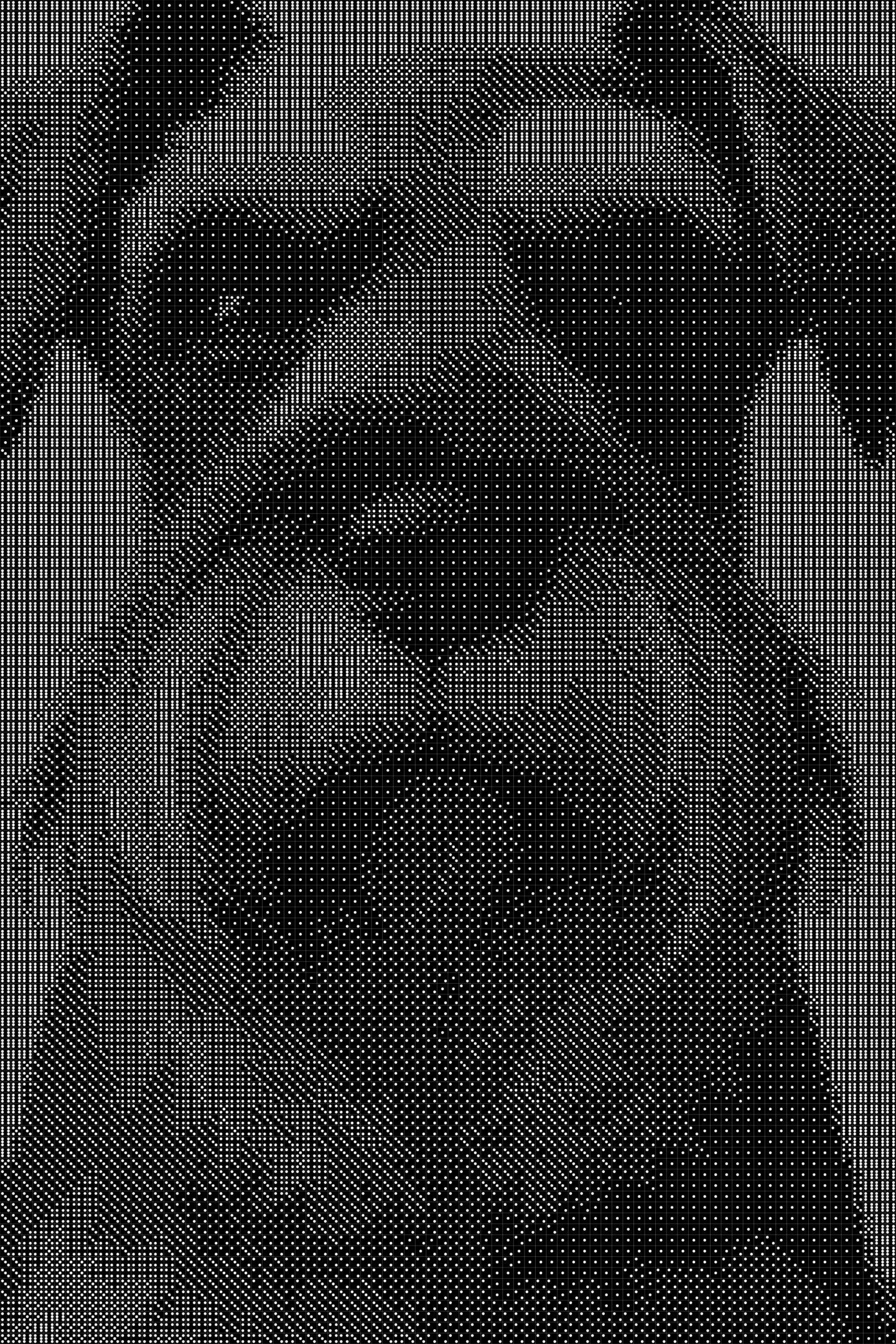 Dog 3 Dice Art- Handcrafted Dice Mosaic using 10,000+ Dice, Two Size Options