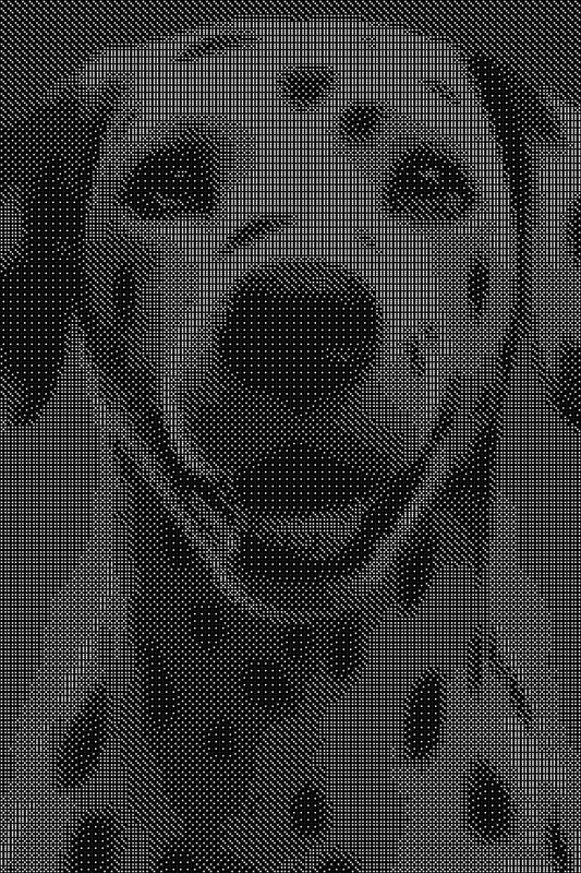 Dog 4 Dice Art- Handcrafted Dice Mosaic using 10,000+ Dice, Two Size Options