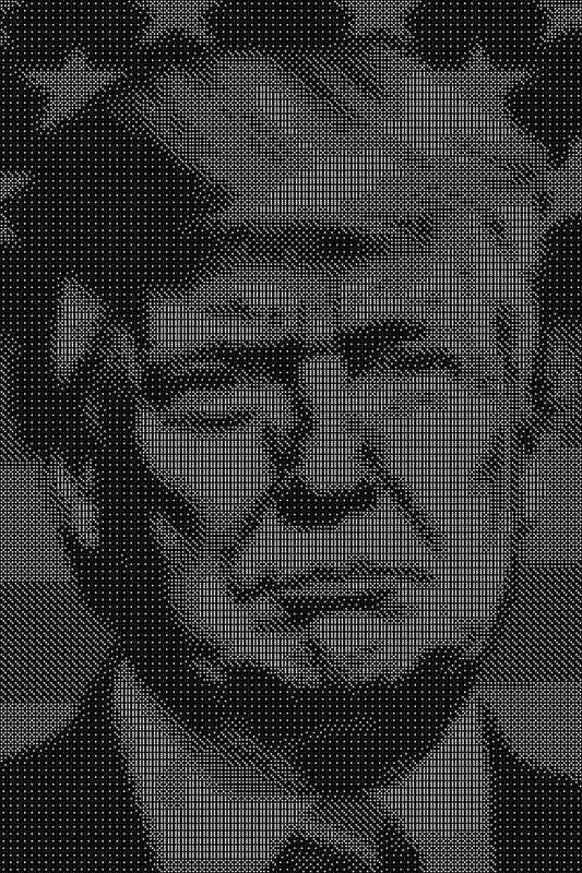 Donald Trump 17 Dice Art- Handcrafted Dice Mosaic using 10,000+ Dice, Two Size Options