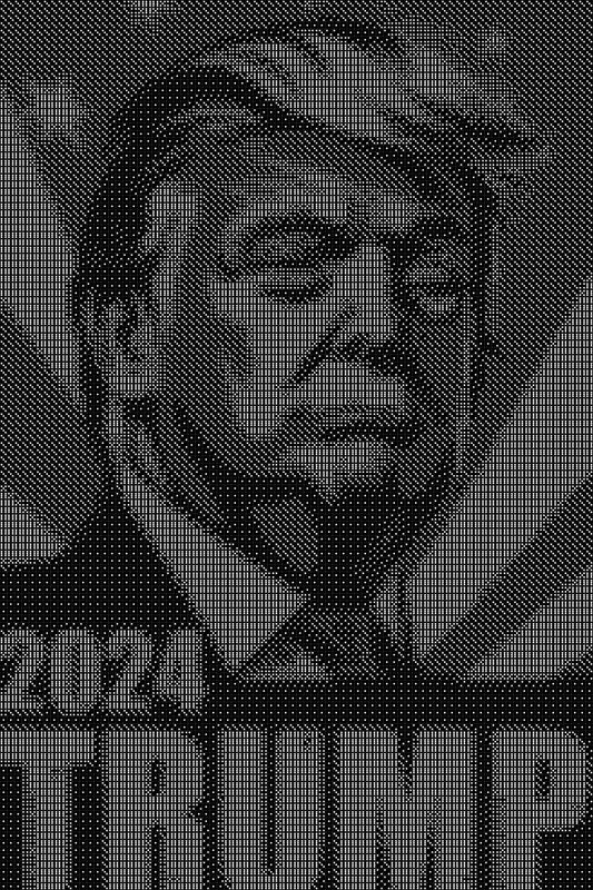 Donald Trump 2 Dice Art- Handcrafted Dice Mosaic using 10,000+ Dice, Two Size Options
