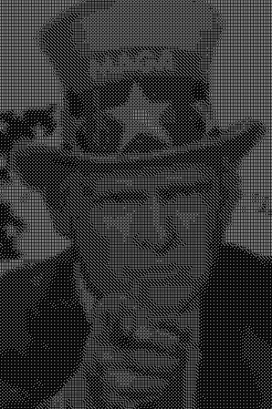 Donald Trump 7 Dice Art- Handcrafted Dice Mosaic using 10,000+ Dice, Two Size Options