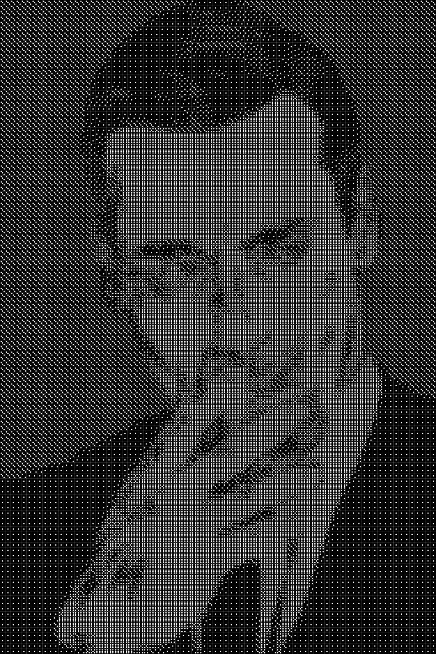 Don Draper Dice Art- Handcrafted Dice Mosaic using 10,000+ Dice, Two Size Options