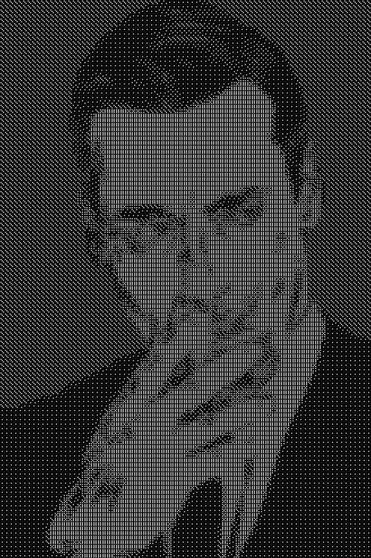 Don Draper Dice Art- Handcrafted Dice Mosaic using 10,000+ Dice, Two Size Options