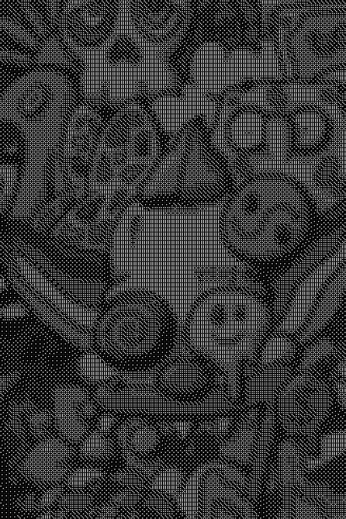 Doodles 3 Dice Art- Handcrafted Dice Mosaic using 10,000+ Dice, Two Size Options