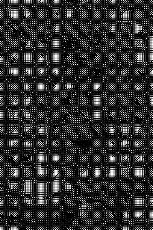Doodles Dice Art- Handcrafted Dice Mosaic using 10,000+ Dice, Two Size Options
