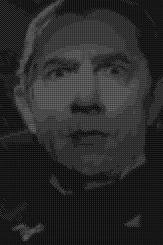 Dracula Dice Art- Handcrafted Dice Mosaic using 10,000+ Dice, Two Size Options