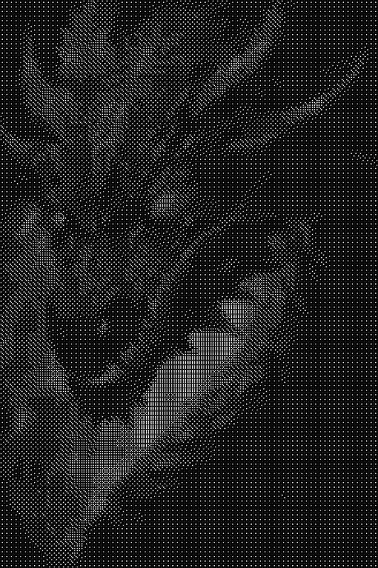 Dragon 4 Dice Art- Handcrafted Dice Mosaic using 10,000+ Dice, Two Size Options