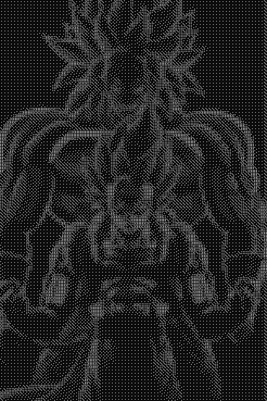 Dragon Ball Dice Art- Handcrafted Dice Mosaic using 10,000+ Dice, Two Size Options