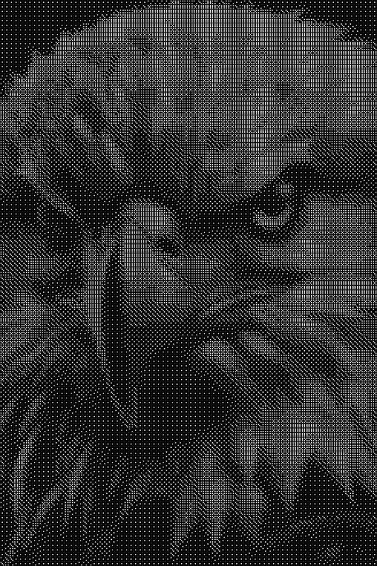 Eagle 9 Dice Art- Handcrafted Dice Mosaic using 10,000+ Dice, Two Size Options