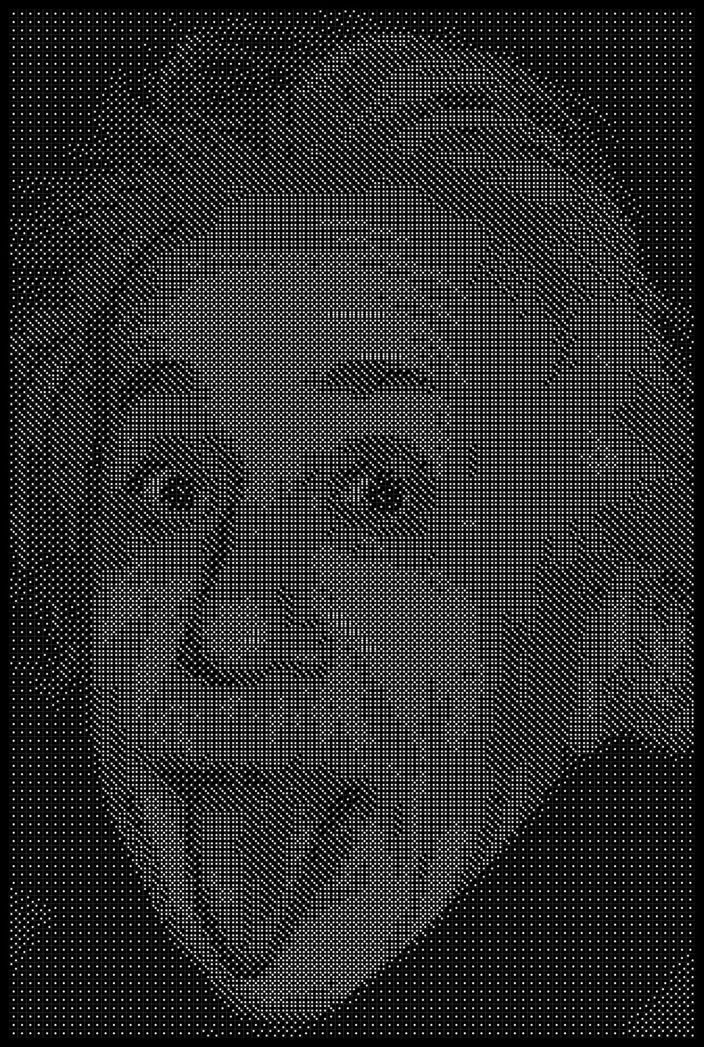 Einstein Dice Art- Handcrafted Dice Mosaic using 10,000+ Dice, Two Size Options