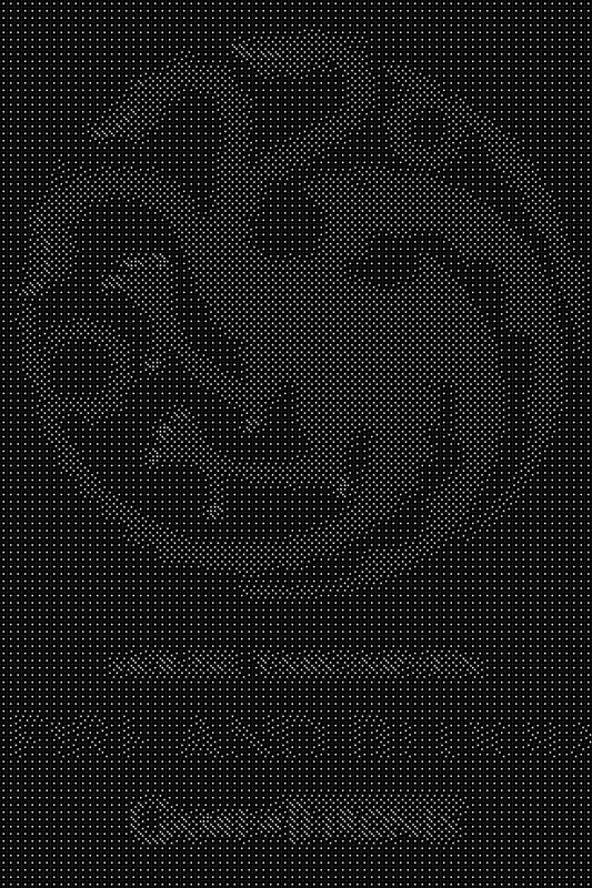 Fire and Blood Logo Dice Art- Handcrafted Dice Mosaic using 10,000+ Dice, Two Size Options