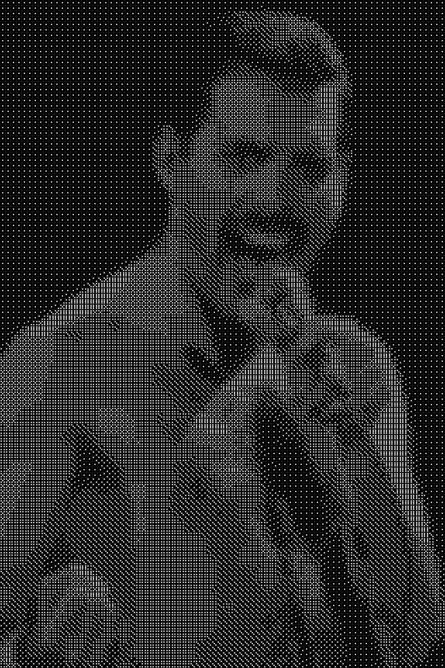 Freddie Mercury 5 Dice Art- Handcrafted Dice Mosaic using 10,000+ Dice, Two Size Options