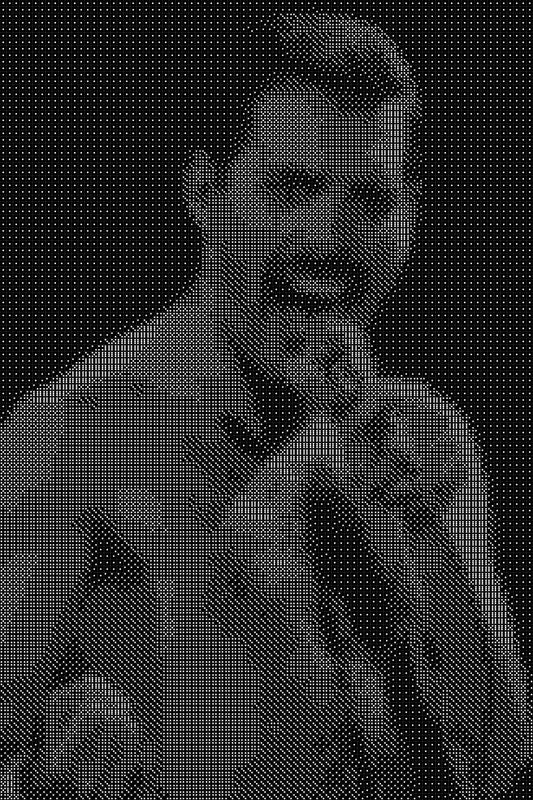 Freddie Mercury 5 Dice Art- Handcrafted Dice Mosaic using 10,000+ Dice, Two Size Options