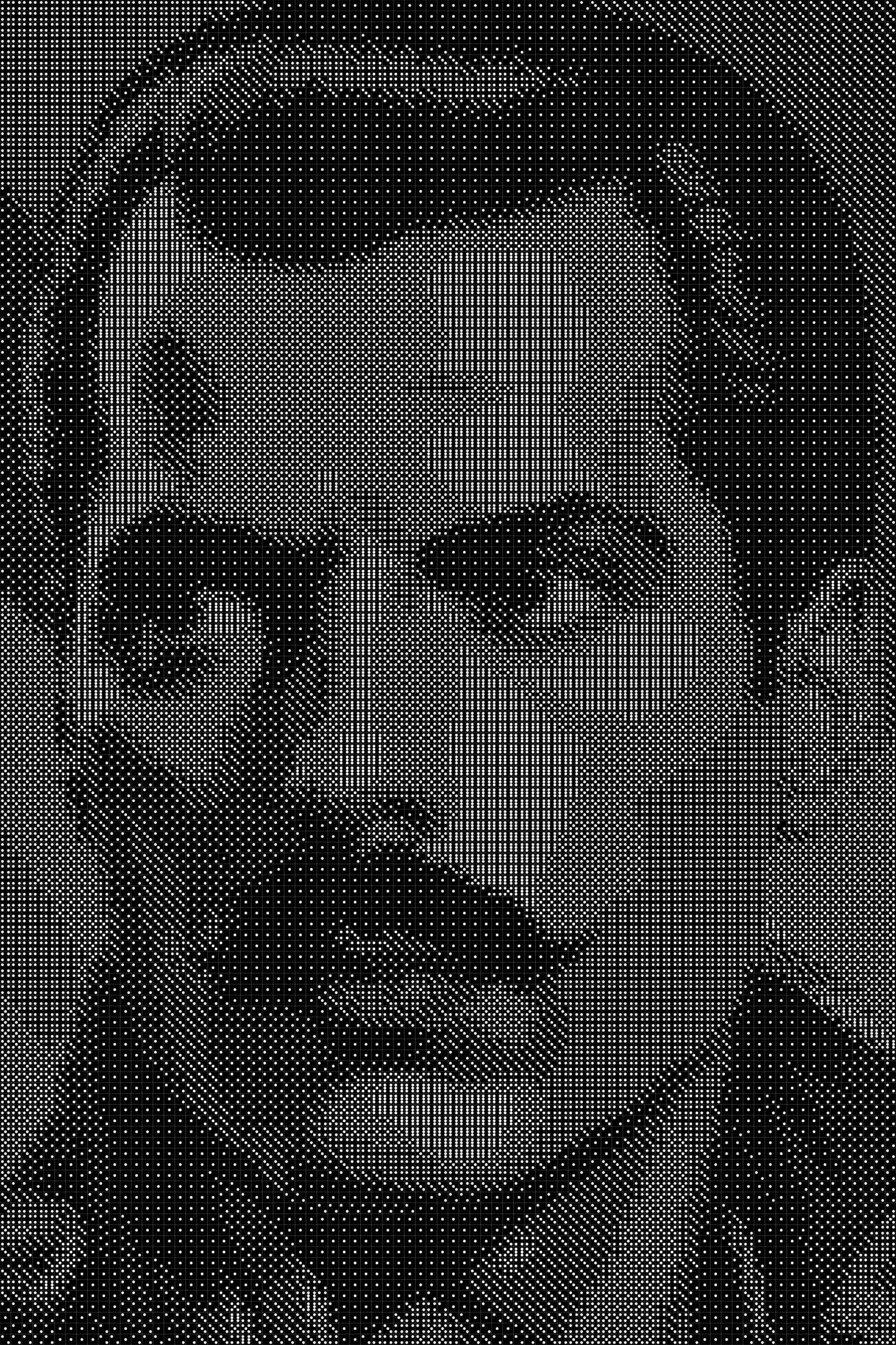 Freddie Mercury 6 Dice Art- Handcrafted Dice Mosaic using 10,000+ Dice, Two Size Options