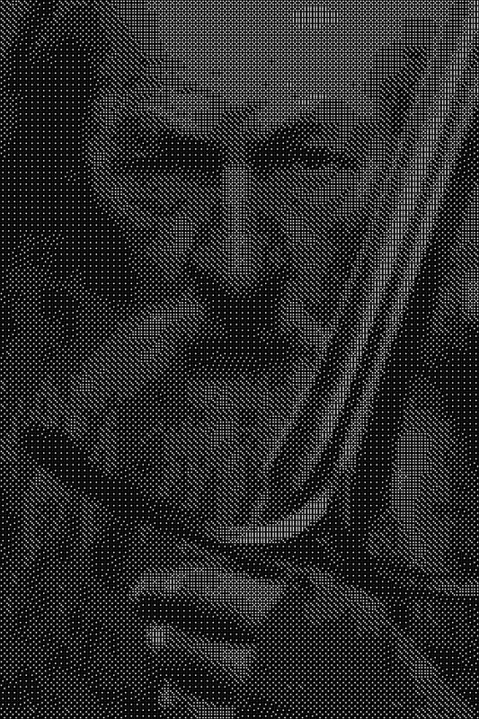 Gandalf 2 Dice Art- Handcrafted Dice Mosaic using 10,000+ Dice, Two Size Options