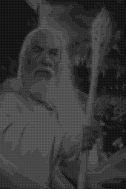 Gandalf Dice Art- Handcrafted Dice Mosaic using 10,000+ Dice, Two Size Options