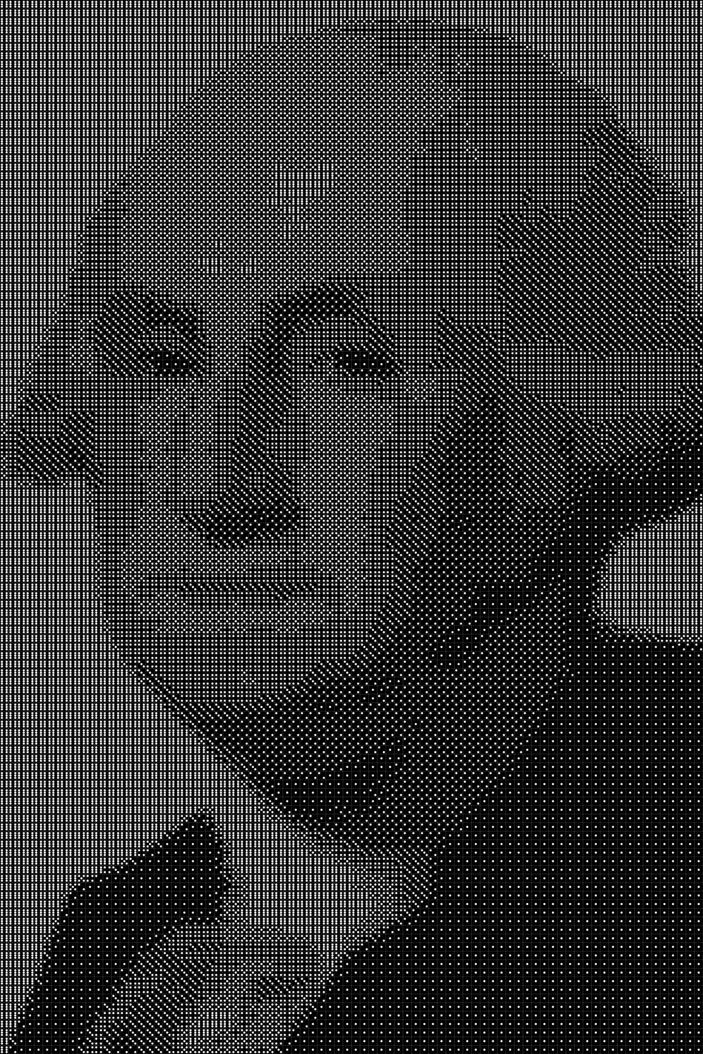 George Washington Dice Art- Handcrafted Dice Mosaic using 10,000+ Dice, Two Size Options