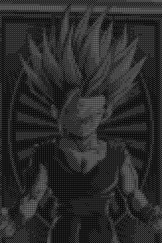 Gohan Dice Art- Handcrafted Dice Mosaic using 10,000+ Dice, Two Size Options