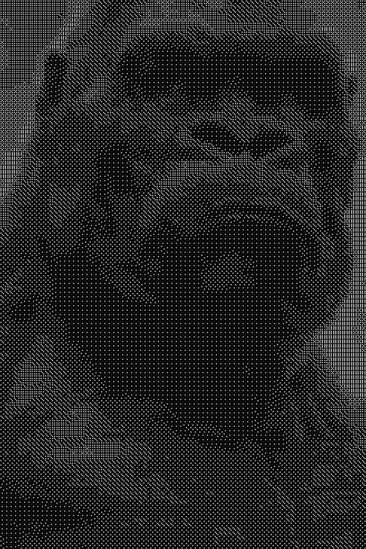 Gorilla 2 Dice Art- Handcrafted Dice Mosaic using 10,000+ Dice, Two Size Options
