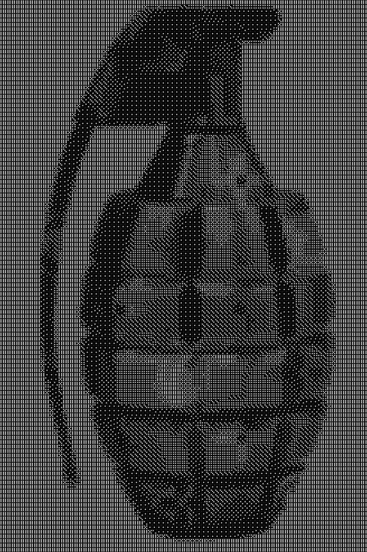 Granade Dice Art- Handcrafted Dice Mosaic using 10,000+ Dice, Two Size Options