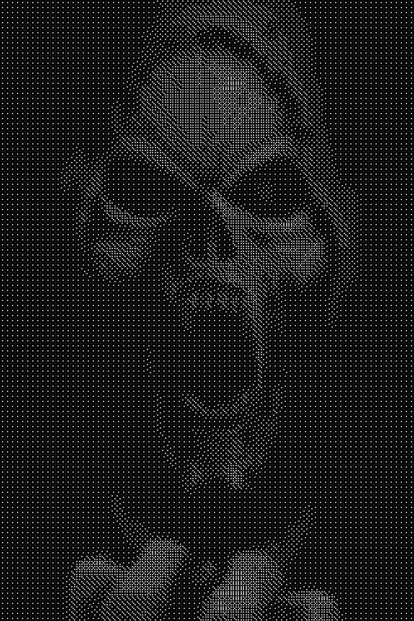 Halloween 3 Dice Art- Handcrafted Dice Mosaic using 10,000+ Dice, Two Size Options