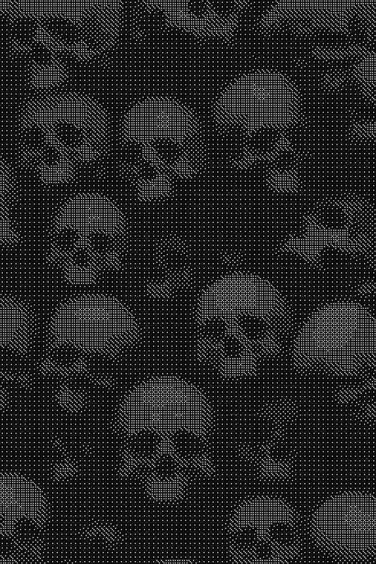 Halloween 4 Dice Art- Handcrafted Dice Mosaic using 10,000+ Dice, Two Size Options
