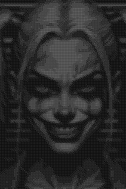 Harley Quinn 2 Dice Art- Handcrafted Dice Mosaic using 10,000+ Dice, Two Size Options