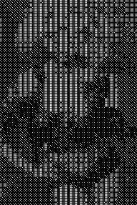 Harley Quinn Dice Art- Handcrafted Dice Mosaic using 10,000+ Dice, Two Size Options