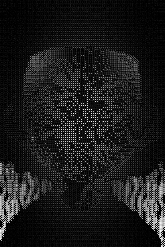 Huey Dice Art- Handcrafted Dice Mosaic using 10,000+ Dice, Two Size Options