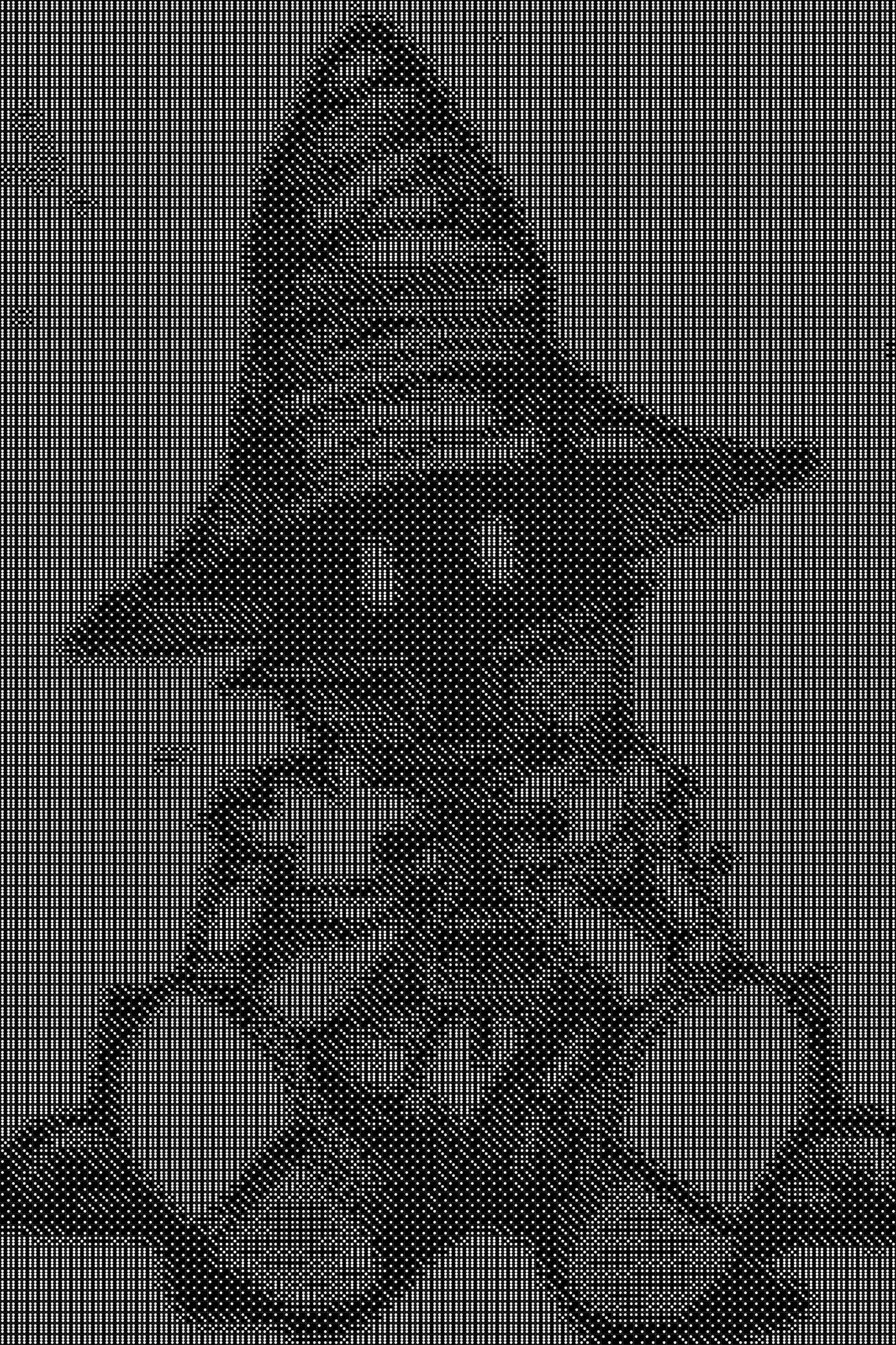 Iconman Dice Art- Handcrafted Dice Mosaic using 10,000+ Dice, Two Size Options