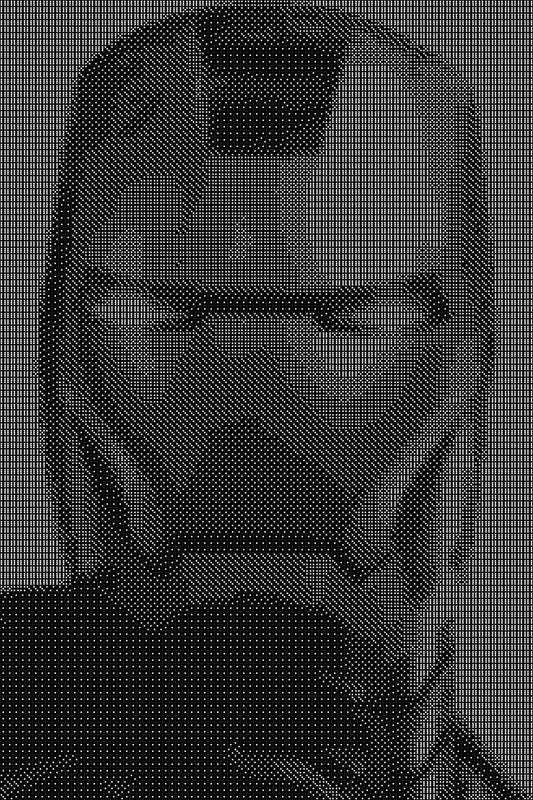 Iron Man 3 Dice Art- Handcrafted Dice Mosaic using 10,000+ Dice, Two Size Options