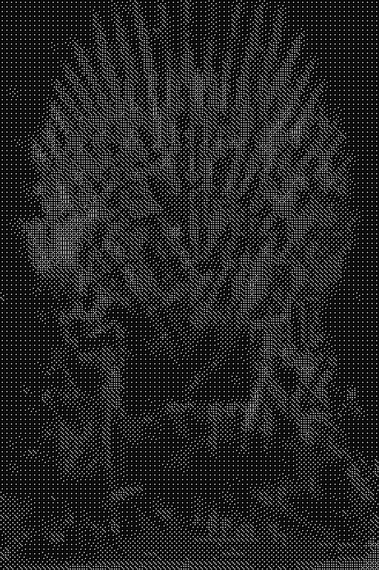 Iron Throne Dice Art- Handcrafted Dice Mosaic using 10,000+ Dice, Two Size Options