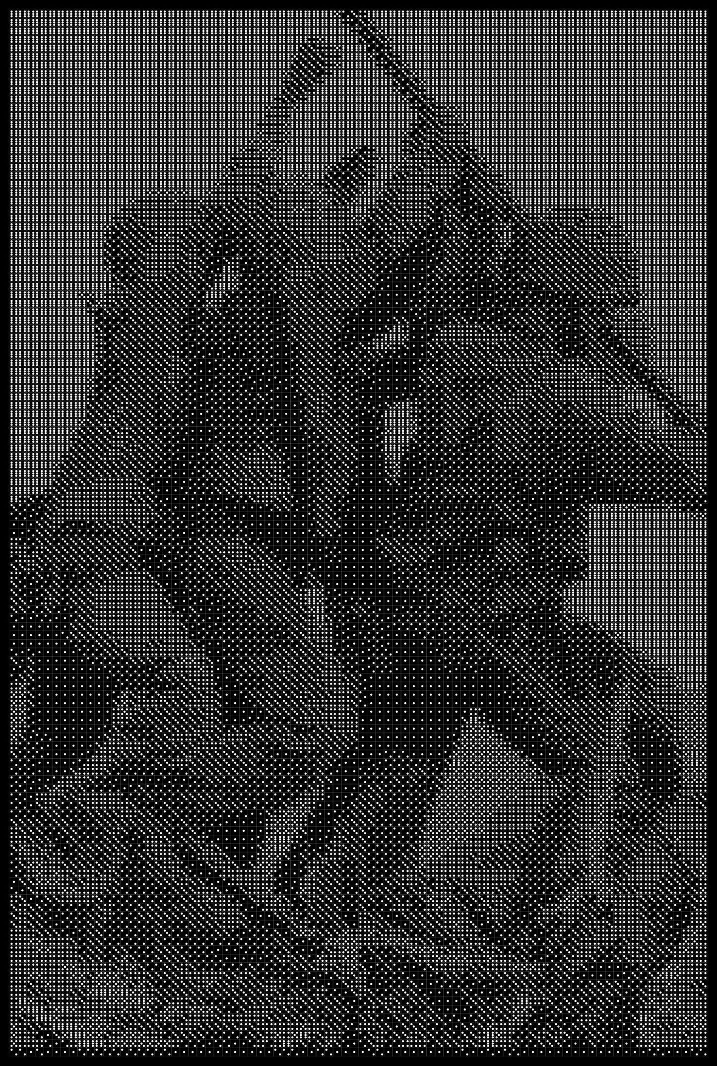 Iwo Jima Dice Art- Handcrafted Dice Mosaic using 10,000+ Dice, Two Size Options