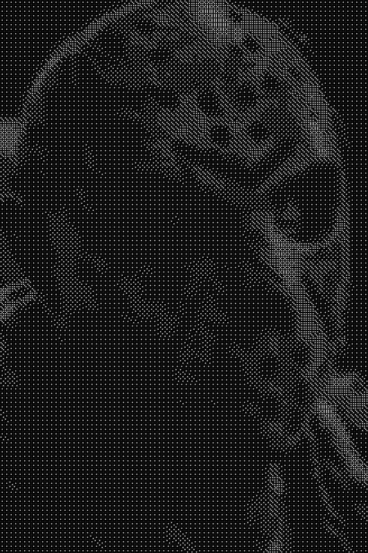 Jason 2 Dice Art- Handcrafted Dice Mosaic using 10,000+ Dice, Two Size Options