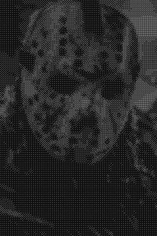 Jason Dice Art- Handcrafted Dice Mosaic using 10,000+ Dice, Two Size Options