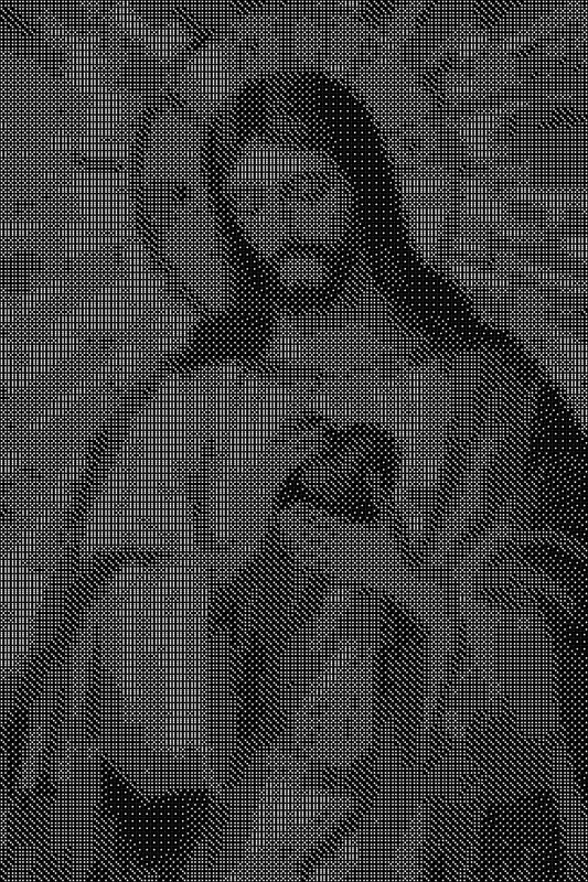Jesus 4 Dice Art- Handcrafted Dice Mosaic using 10,000+ Dice, Two Size Options